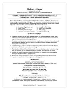 Resume sample