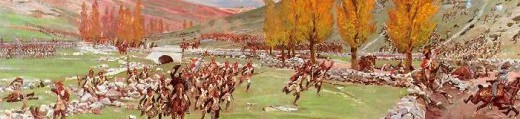 Murat's army marching on Madrid in the spring of 1808.