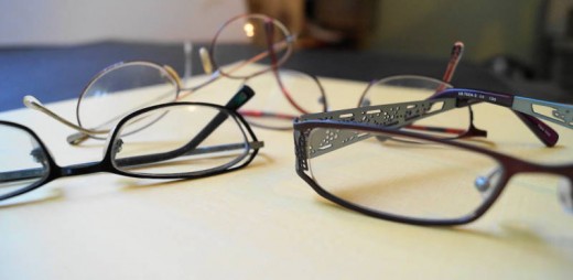Computer glasses can guard against eye strain.  You can also use a present pair of glasses and get an anti-reflective coating put on the lenses.