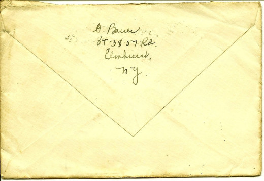 Scan of Actual Envelope