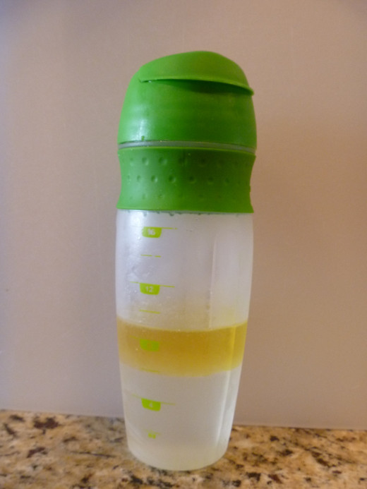 The oil and vinegar in this dressing tend to separate quickly.