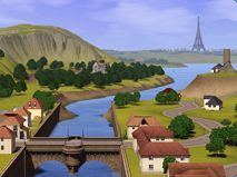 The beautiful view of Champs Les Sims
