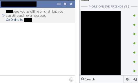 Click "Appear offline to (name of person)."