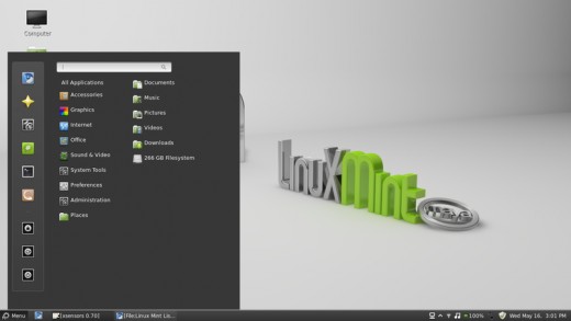 A screenshot from Linux Mint