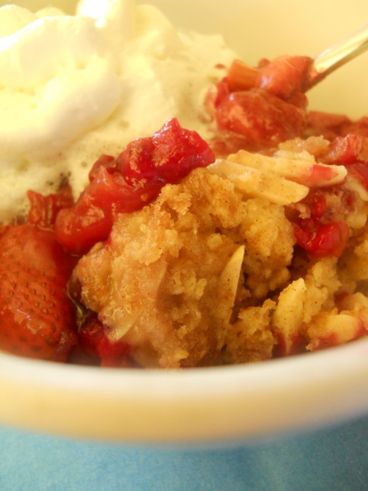 Summer Berry and Rhubarb Cobbler