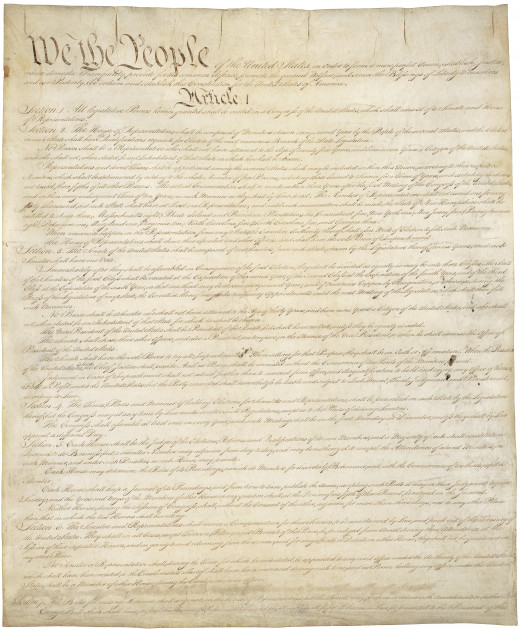1st page of the U.S. Constitution. I'm not a blind worshiper, but the United States Constitution is truly an incredible thing.