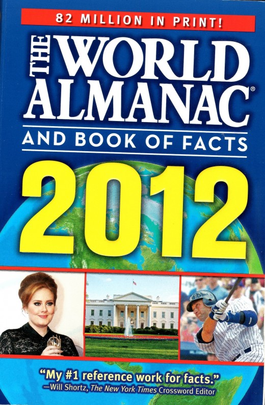 The World Almanac and Bookf of Facts is a great general reference tool for just about any purpose: writing, researching, trivia games, fishing and boating, or even looking at the stars.