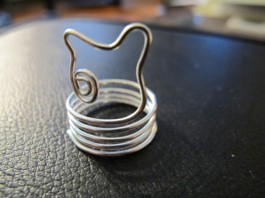 Kitty cat ring in silver