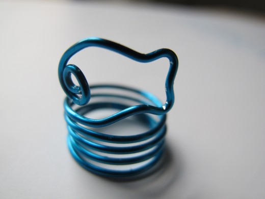 Blue fish ring