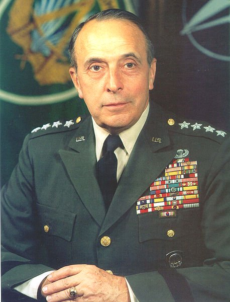 Four-star General Lyman L. Lemnitzer, US Army. Chief of Staff of the Army, Chairman of the Joint Chiefs of Staff and Supreme Allied Commander, Europe. Author of Operation Northwoods. 