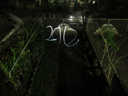 2012 Light Trail from flashlight  ISO 80 f/2.8 8sec