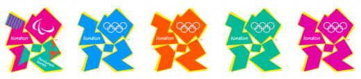 Summer Olympics Paralympic logos in various colors