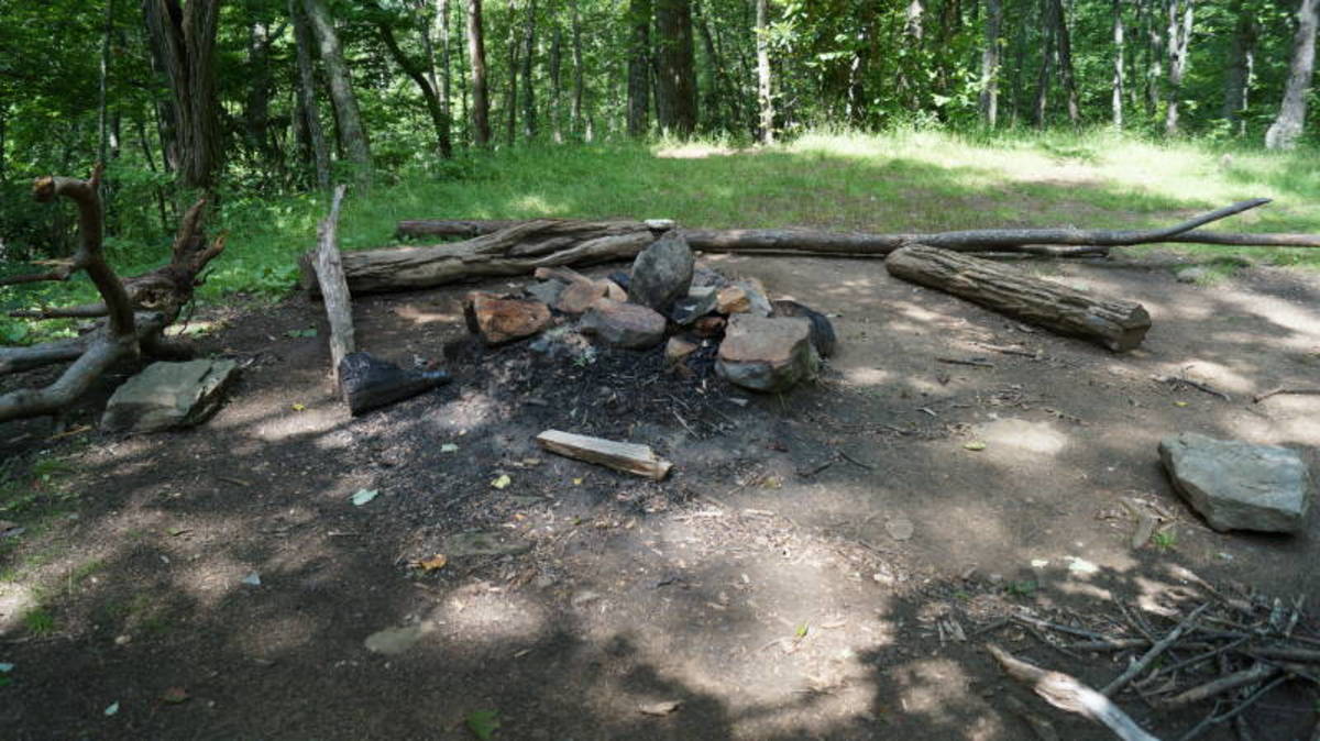 What used to be the yard at Rattlesnake Lodge. Now, it sometimes serves as a campsite.