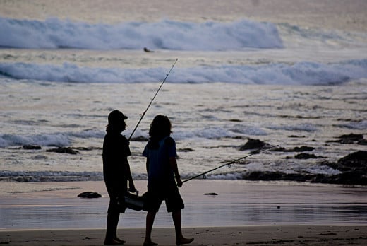 Fishing on the beach can be very productive at times.