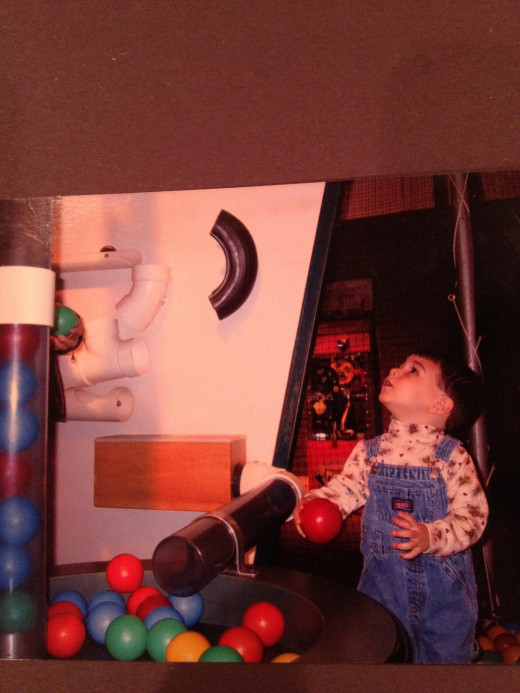 Movement such as balls rolling down a chute is a physical dimension attractive to young boys. 