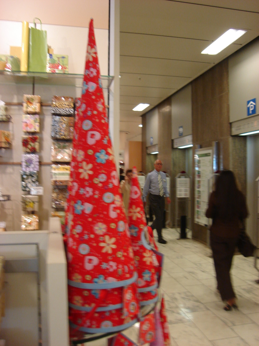 Ready made cones at a German department store.