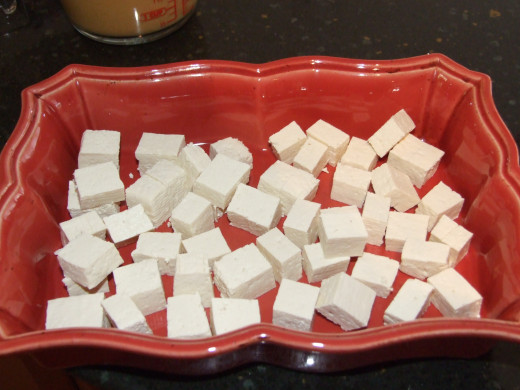 Cubed tofu