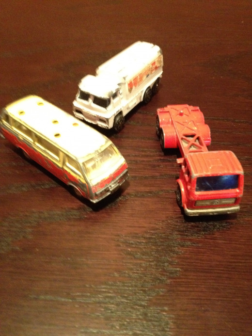 Relics from my son's past play days passed on to our grandson. 
