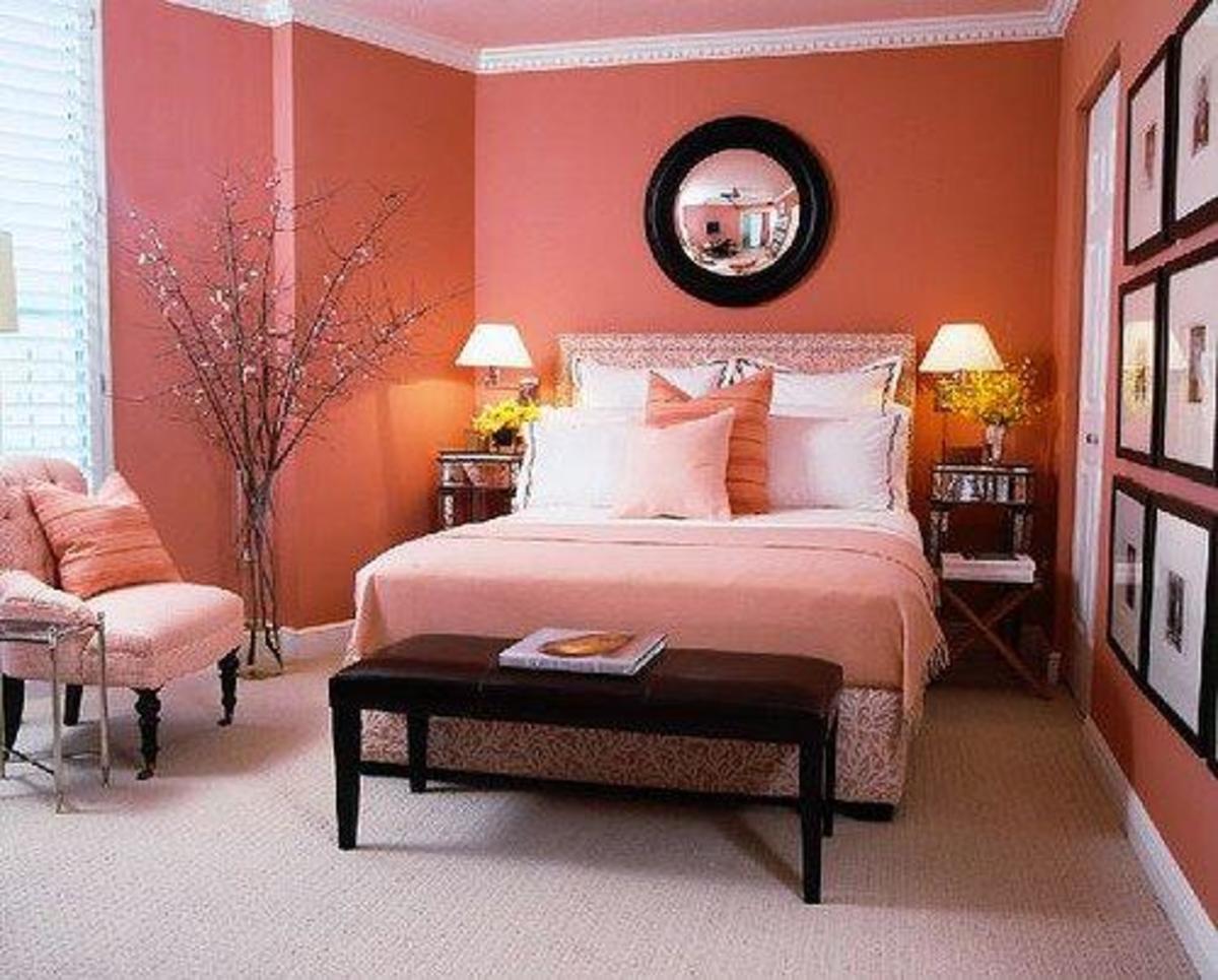 Coral Living Room & Bedroom Color Blends. DIY Decorating ...