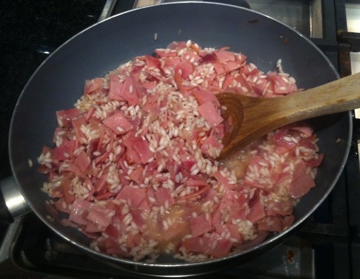 Easy Risotto Recipe - Ham, Tomato and Basil