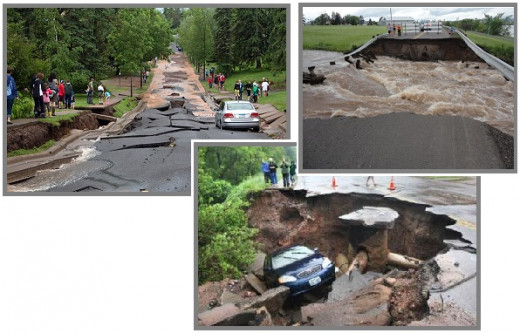 This kind of damage is due largely to underground flooding as Duluth mostly sits on a granite base but is at the tearing point of the NMFZ.