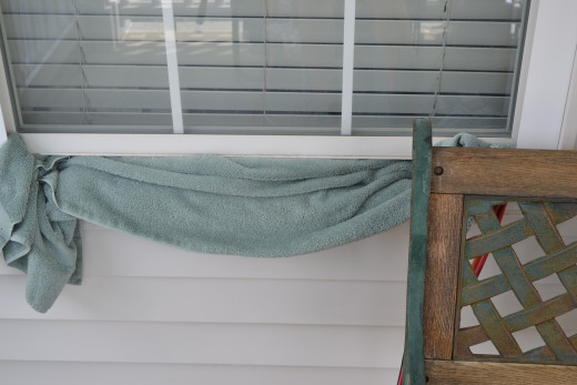 Prevent toxic fumes from entering the house by keeping doors shut and blocking windows with towels