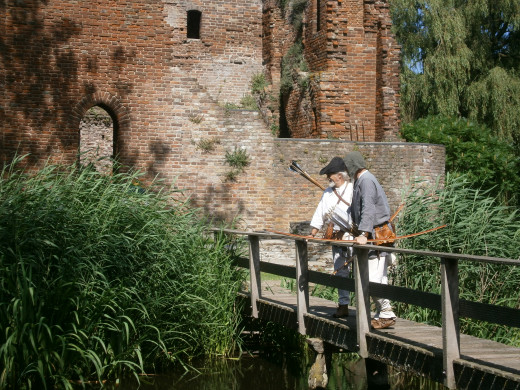 Trying to talk the fish out of the moat