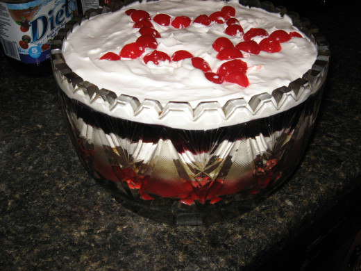 My red-white-and-blue trifle.