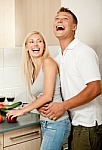 Couples can have fun cooking together.