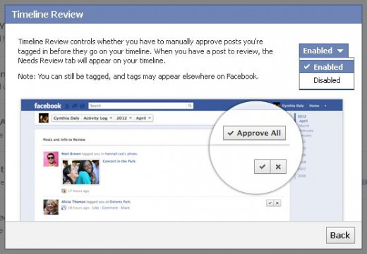 Enable "Review posts people tag you in before they appear on your timeline?"