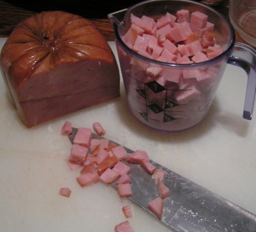 Step 4 - Finely Cut-up Ham