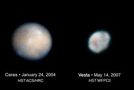 Dawn, the NASA spacecraft, is orbiting Vesta and will approach Ceres in 2015 