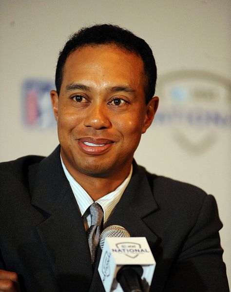 Photo of Tiger Woods during an interview