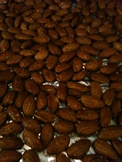 Delicious roasted almonds