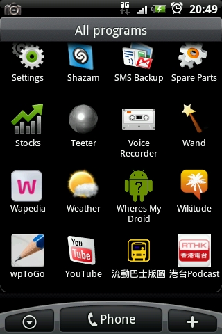 Apps on an Android Phone