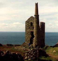A ruined tin mine in Cornwall. 