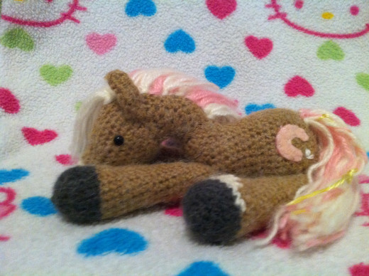 crocheted horse