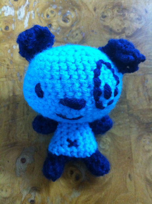 Blue Crocheted Dog