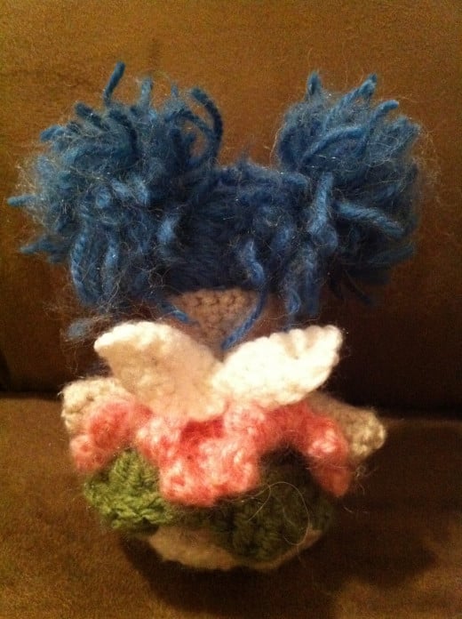 crocheted fairy sprite