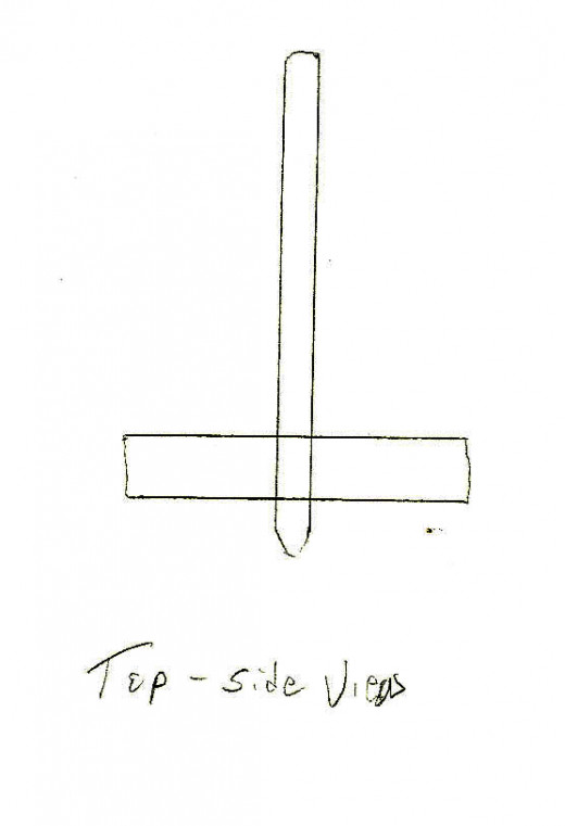 Figure 3.  The side view of a simple top.