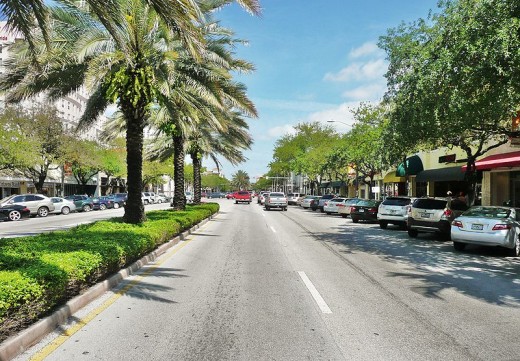 View of Miracle Mile, Downtown, Coral Gables