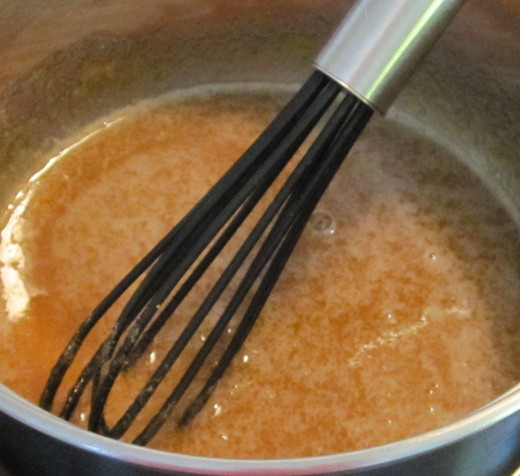Egg mixture before...