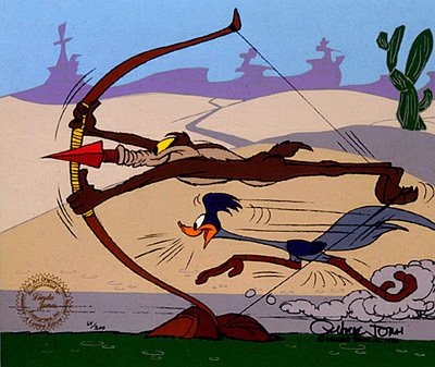   Just as Wile E Coyote never catches the Road Runner, works will never gain you Salvation. You will fall short every time.