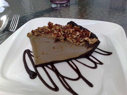 A different version of Mississippi Mud Pie with Chocolate drizzles. 