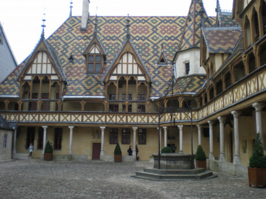 The Hospices de Beaune as seen from the courtyard.