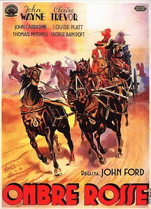 Stagecoach (1939) Italian poster