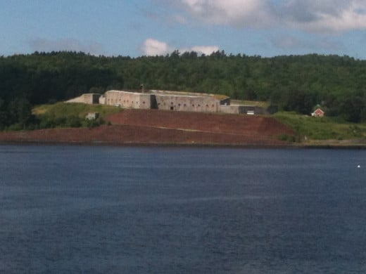 View of Fort Knox across the Penosbscot River from Verona Island