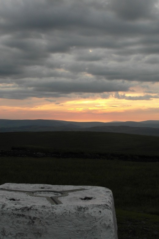Pendle Beacon sunset