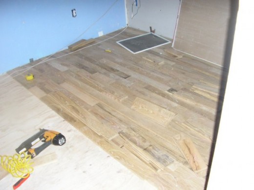 Oak hardwood in progress