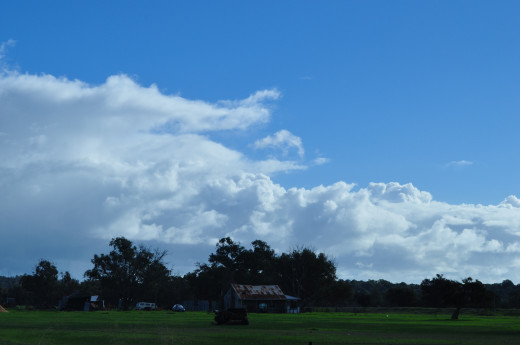 finally before me open a view of abandoned farm, spotting the derelict farm house in the distance,